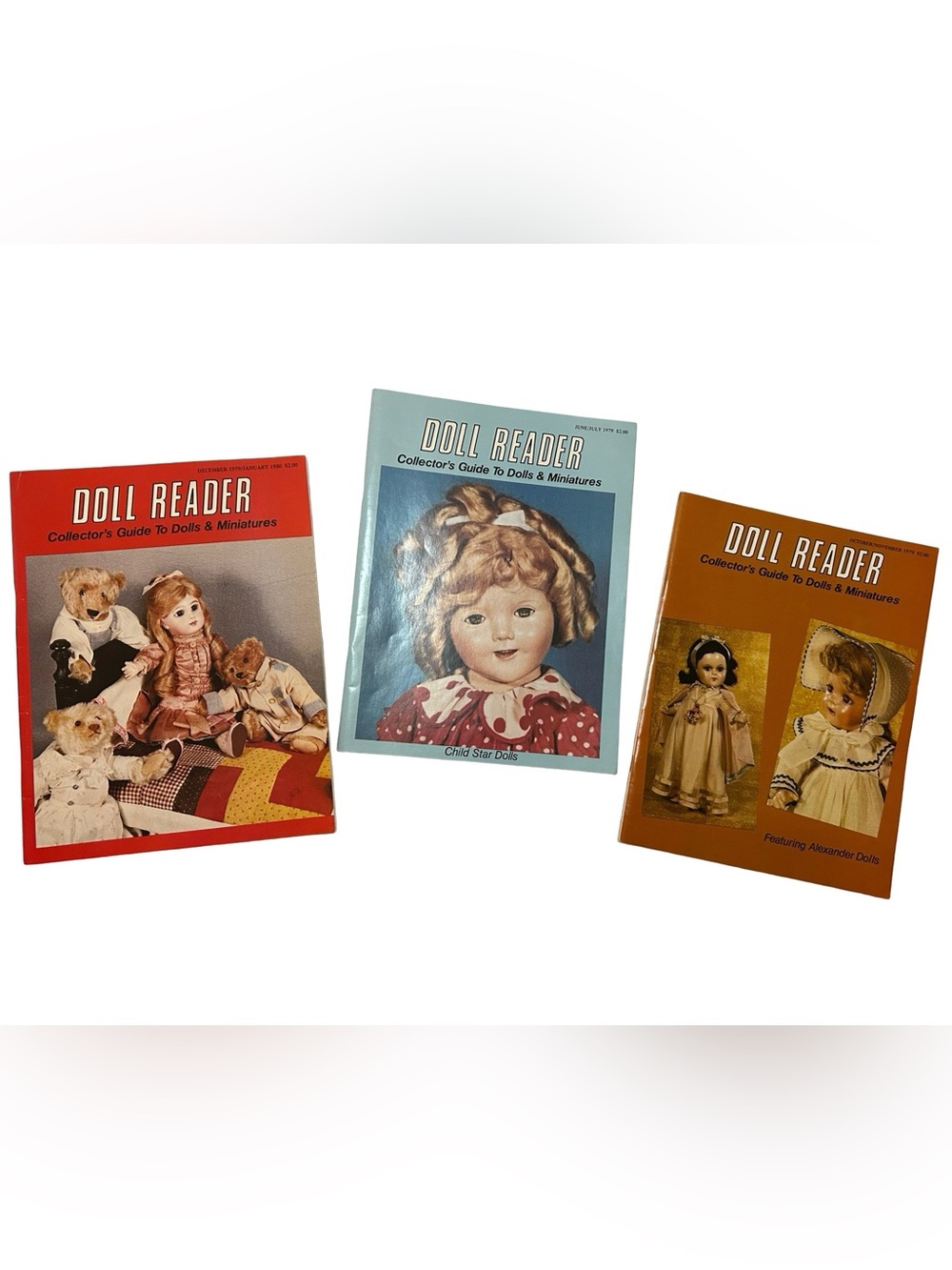 Set Of 3 Vintage Doll Collector Magazines Books Collectible Dollcore